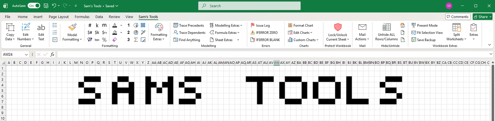 Sam’s Tools Excel Add-in